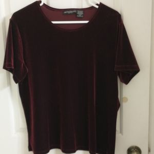 Impressions Red Velvet Dress Shirt